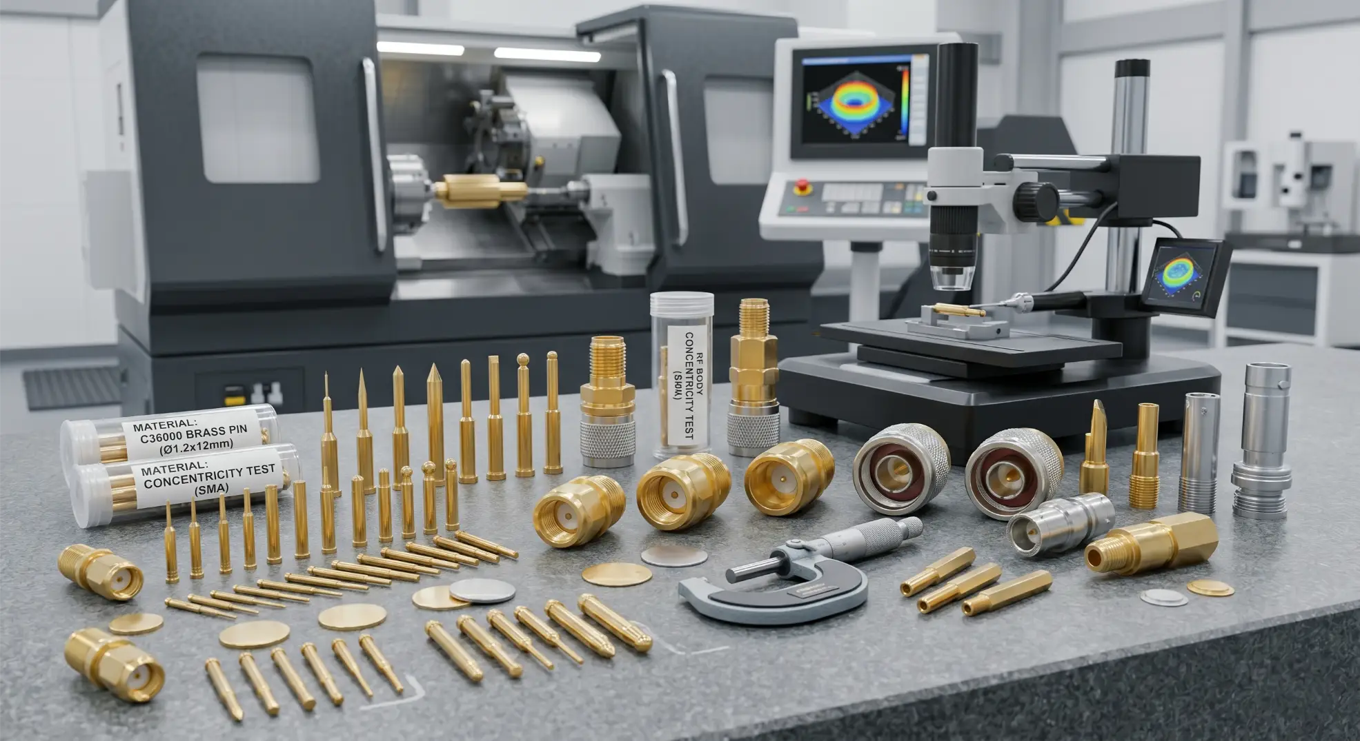 Латунная прецизионная токарная деталь инструмент Swiss-Type OD h6 CNC