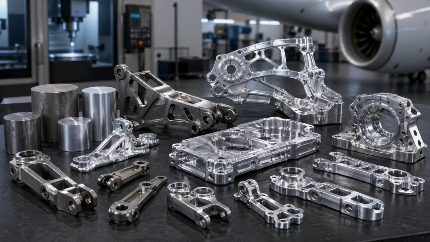 Pièce structurelle usinée CNC en titane à 5 axes