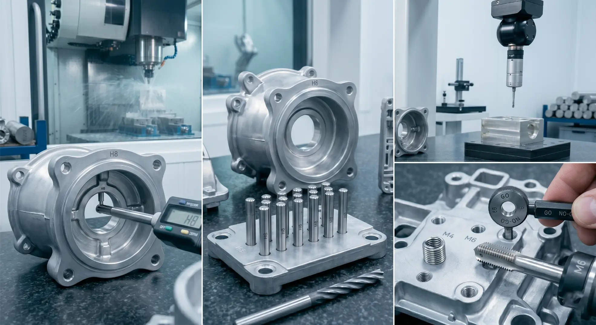 Zamak 3 5 Zinc Die-Cast Post-Machined Bore Hole Thread Assembly Face CNC