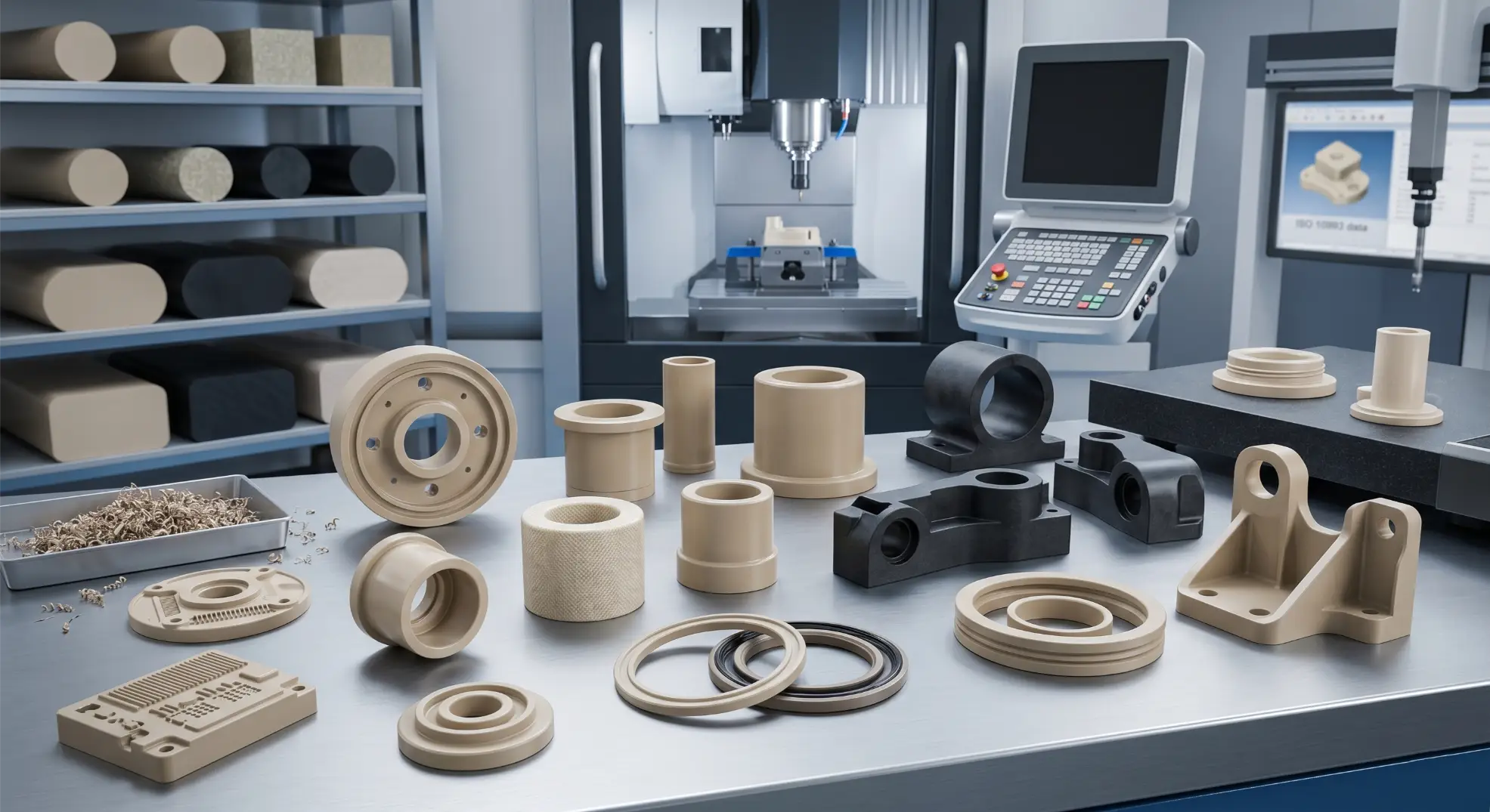 PEEK CNC Parts Semiconductor Medical High Temperature Structural