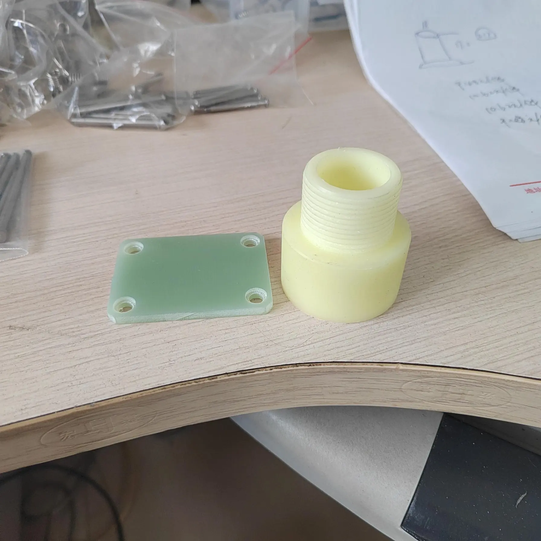 POM Self-Lubricating Bushing CNC Turned Shaft