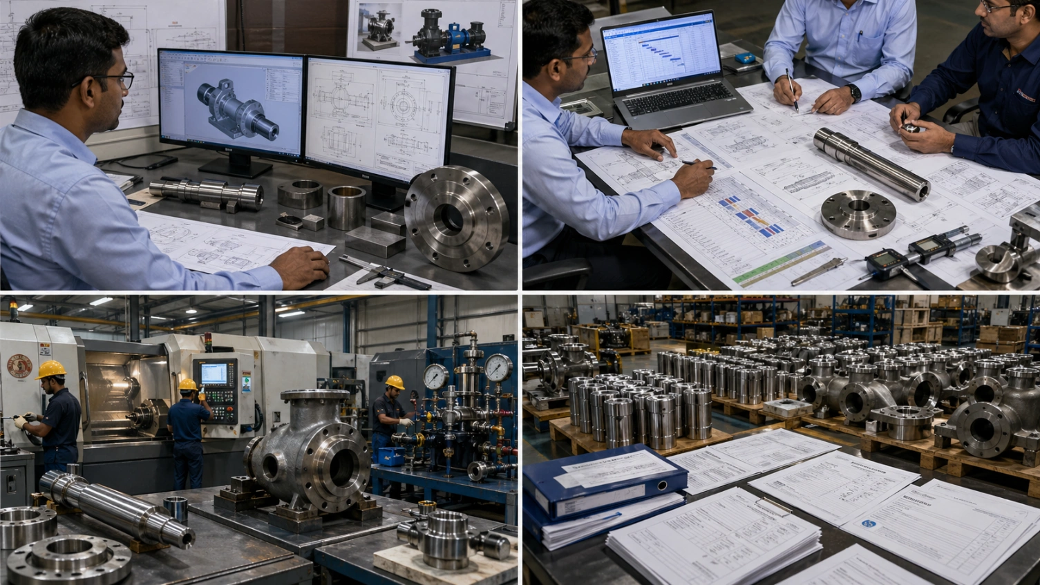 Examen des conditions de service du dessin de la machine de la pompe
