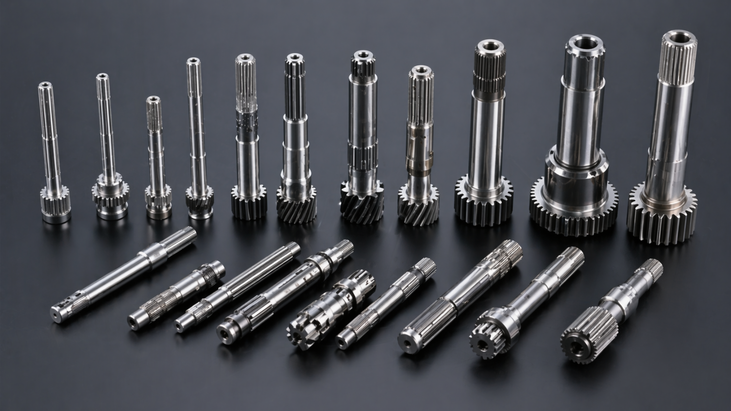 Precision spline shafts and gear shafts