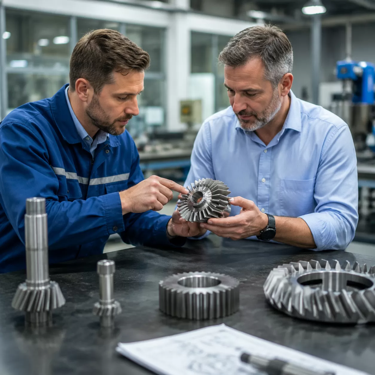 Collaboration et assurance qualité du fabricant d'engrenages coniques